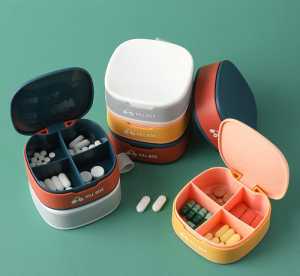 Portable Travel 4/6 Compartment Large Capacity Sealed Medicine Pill Box Vitamins Dispenser Container Bekas Ubat HH184