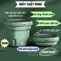 Máy Giặt Mini Cho Bé Máy Giặt Đồ Mini Gấp Gọn Di Động Vắt Khô Khử Khuẩn Bằng Ánh Sáng Xanh Đèn. 