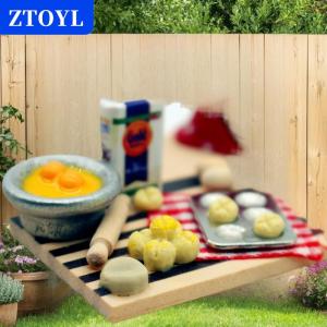 [COD] ZTOYL ของเล่นอาหารตุ๊กตาสถานีทำขนมตัดขนมปังนมไข่รูปจำลองอุปกรณ์เสริมในครัวสำหรับเด็ก