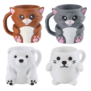 Animal Shape Ice Cream Pints Holder With Drawer And 2 Spoons Antifreeze Grip For Cold Treats Storage Organizers