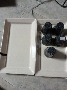 Khay/ mâm / dĩa  to  đựng bánh / đựng trái cây size to mlamine vân đá kem kích thước : KH B1 - 44.0 x 27.0 x 4.0 cm