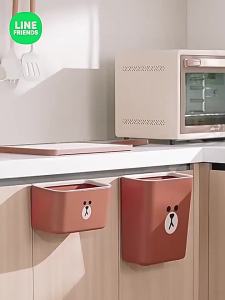 LINE FRIENDS Cartoon New Brown Sally Kitchen Garbage Bin Female Anime Kawaii Home Toilet Wall Mounted Storage Hanging Sundry BinEIRU-2IJ