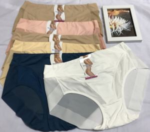 Quần Lót Nữ Thun Lạnh Phối Voan 5424 Gồm 3 size (45-70Kg) Quần Chip Lưng Cao GEN ôm bụng nhẹ chất thun co dãn thoải mái mềm mịn thoáng mát