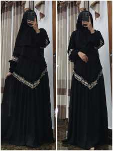 model terbaru gamis model SGR (segitiga renda) untuk dewasa