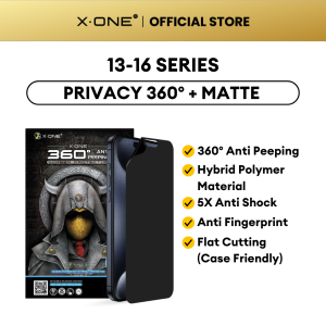 X.One 360° Privacy + Anti Shock Screen Protector For i Phone 17/16/15/14/13/12
