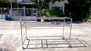 ราวตากผ้า ราวเหลี่ยมสแตนเลส 2 ชั้น8เส้น มีราวแบบยาวเกือบ2เมตร และราวตากผ้าใหญ่แบบราวพับได้ ขนาด151x60x177 cm สแตนเลสแท้ ล้อใหญ่ล็อคได้ ราวตากผ้าดึงยืดหดได้