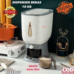 ( BISA COD ) PROMO Dispenser Beras 10L / Rice Box / Tempat Penyimpanan Beras Otomatis Dengan Wadah Pengering Beras / Kotak Beras / Tempat Beras / Tempat Beras Minimalis