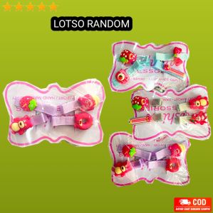 Jepitan Rambut Anak Perempuan Lucu / Jepitan Silang Clay Gliter / Jedai 1 lusin / D C
