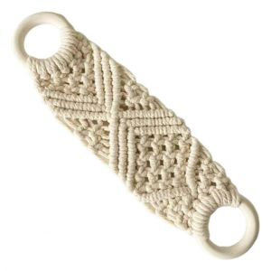 PENGQ Dệt thủ công Giá để khăn lau bát đĩa Phong cách Boho Vòng gỗ Vòng Móc treo khăn Di động Treo Giá để khăn Cho nhà bếp