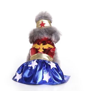 OUTOPEN Polyester Dog Halloween Dress Breathable Colorful Pet Cosplay Clothes Decorative Soft Puppy