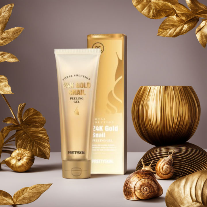 PRETTYSKIN Total Solution 24K Gold Snail Peeling Gel (150 ml) พรี