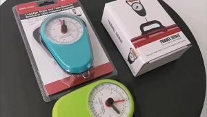 40kg portable travel luggage scale with hook and tape measure