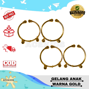 Gelang Babby Bayi Gold Kecil Murah Krincingan Edukasi Acekids