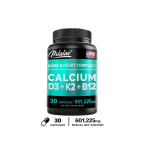 Pslalae PrimeMD 4-in-1 Calcium Supplement - Calcium Vitamins D3 K2 B12 Bone & Body Defense Supplement - 30/60/120 Capsules