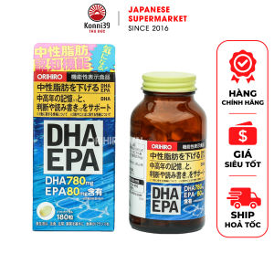 [DATE 1/2027] VIÊN BỔ SUNG DHA EPA ORIHIRO NHẬT BẢN (HỘP 180 VIÊN)