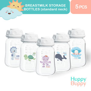 Huppy Buppy Breastmilk Storage Bottle Standard Neck 5 Pieces