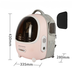 Smart Pets Pet Backpack Carrier with Cooling Fan | Ventilated Pet Carrier | Space Capsule Cat Bag | Large Capacity