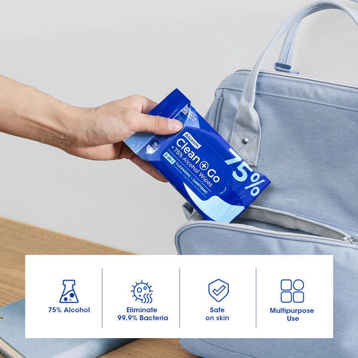 Alcosm™ 75 Classic Alcohol Wipes 10 Wipes [Expiry Date 01/12/2024] Lazada