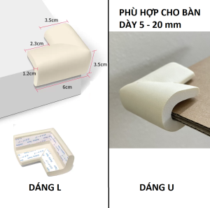 Xốp Mút bọc cạnh bàn góc bàn giữ an toàn cho bé