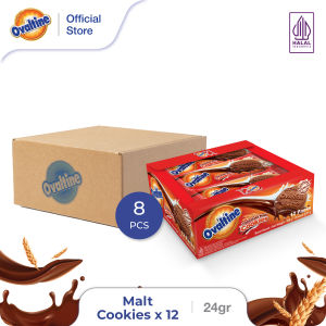 [Karton] Ovaltine Chocolate Malt Cookies 24g x 12 - 8pcs