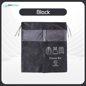 Clothes Dust Cover Thick Dust Bag Hanging Cloth Pocket Washable Dust-Proof Suit Cover Coat Plastik Baju Cover