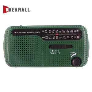 Lightweight Solar Hand Crank Radio Portable AM/FM Radio with LED Flashlight for Hiking and Emergency Situations