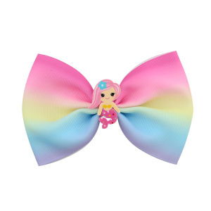 Baby Girls Mermaid Cute Bow Hair Clips Hairband Girls Unicorn Hair Clips Colorful Bow Hairpins Children Hair Accessories
