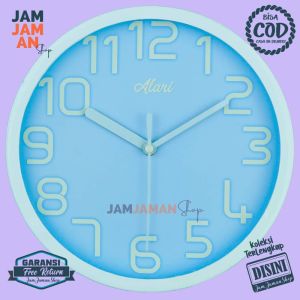 Jam Dinding Quartz Dekorasi Kamar Minimalis BestSeller Alari AL1168 Murah Black Modern