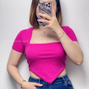 Crop Top Wanita Oval / Croptop Oval Knit Rajut 4709