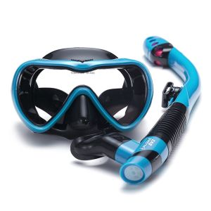 Snorkel Set Anti-fog Swimming Snorkeling Goggles Glasses with Dry Snorkel Tube for Snorkeling