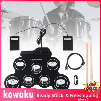 Kowaku xách tay Trống điện tử nhạc cụ chuyên nghiệp cuộn lên Bộ trống