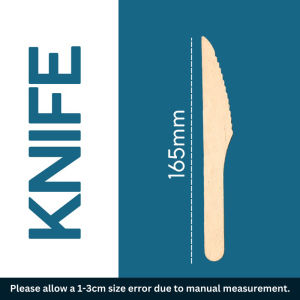 100PCS/Pack Disposable Wooden Cutlery Spoon Fork Spork And Knife Made Birch Wood