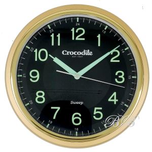 100% ORIGINAL CROCODILE Quiet Sweep Luminous Round Analogue Wall Clock CW8227 (CW8227AKST1 CW8227BKST1) [Jam Dinding]