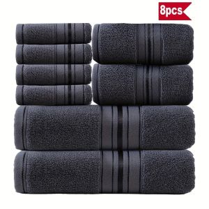 8 Piece Luxury Towel Set – Majestic Plush Super Absorbent & Quicker-to-Dry Thick 100% Ring Spun Cotton Towels for Bathroom Spa & Hotel – 2 Bath 2 Hand 4 Washcloths2026