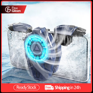 FreenGreen Mobile Phone Radiator Set Gaming Universal Phone Cooler Adjustable Portable Cooling Fan Holder Heat Sink For OPPO iPhone Samsung Huawei Phone fan cooler phone Sustainable heat dissipation for 2-3 hours