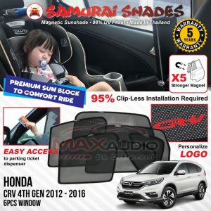 HONDA CRV CR-V 4th Gen 2012 - 2016 X5 MAGNET KUAT Sunshade SAMURAI SHADES Magnetik Sun Shade Pelindung Matahari Kereta [FREE🎁]