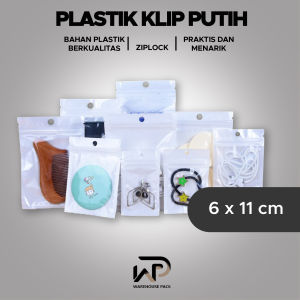 ( 10 PCS ) Plastik Klip Putih 6 x 11 cm | Ziplock Putih Susu | Platik Klip Kemasan Aksesoris | Plastik Klip Souvenir