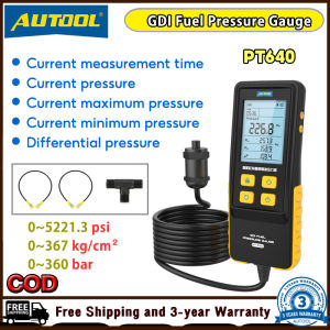 AUTOOL PT640 GDI Fuel Pressure Gauge Show Current Measurement Time / Pressure / Maximum Pressure / Minimum Pressure / Differential Pressure