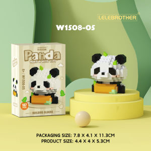Panda Cartoon Building Blocks Lele Brother Cute Assemble Toys for Kids Girl Gift Bricks Nano Blocks