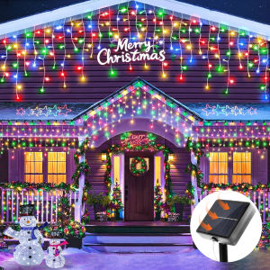 New 9M Icicle Fairy Lights Christmas Decorative Lights Curtain Lights solar light outdoor waterproof XMAS