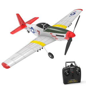 VOLANTEXRC RC Airplane Mustang P51D 2.4Ghz 4CH 6Axis Gyro EPP 400mm Wingspan Fixed Wing Remote Control Plane One Key Return 761-5 RTF