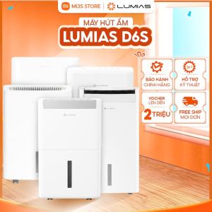 Máy Hút Ẩm Kiêm Lọc Không Khí Lumias D6S | 12L–60L HEPA H13 Ion Bạc Diện Tích Đến 160m²