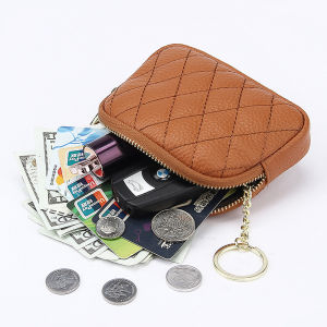 Smart King Genuine Cow Leather Mini Wallet For Women Fashion Key Holder Zipper Clutch Bag Cute Coin Bag