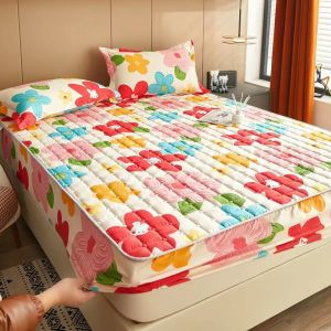 Mattress Protector cotton quilted bedsheet cover bed cover Single Double Queen King size