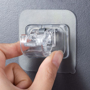 2 Chiếc Móc Giữ Thanh Treo Rèm Có Thể Điều Chỉnh Không Cần Đinh Giá Treo Tường Tự Dính