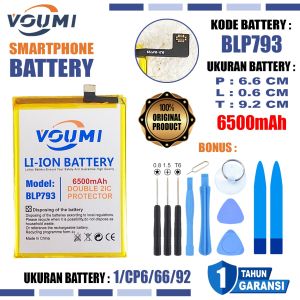 VOUMI BLP793 Baterai Double IC Power high Capacity Realme C11 / C12 / C15 / NARCO 20 / NARCO 30A