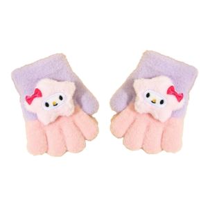 MARIE Làm móng nghệ thuật Găng tay giai điệu hoạt hình Mèo Con Cinnamoroll Găng tay năm ngón Thời trang Mềm Găng tay trẻ em mùa đông Ngoài trời