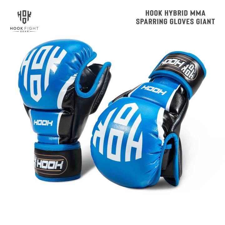 Hook Hybrid MMA Sparring Gloves Giant Blue Sarung Tinju MMA Glove UFC