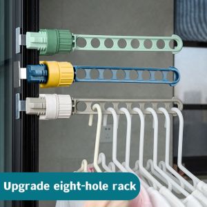 Multifunctional 8 Hole Clothes Hanging Drying Rack Portable Foldable Indoor Balcony Window Frame Hanger Organizer [SG LOCAL SELLER]