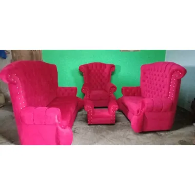Set sofa labu 321 plus meja bahan bludru